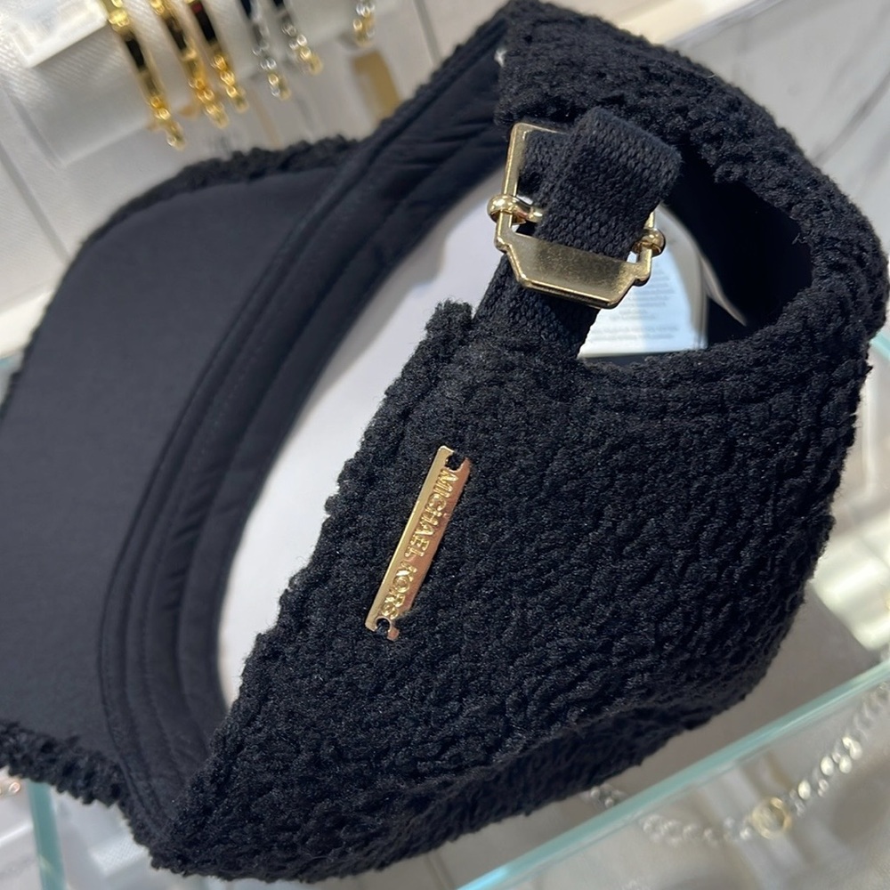 Michael Kors MK Logo Hat Sherpa Adjustable Cap OS 
Black NWT - Picture 13 of 16
